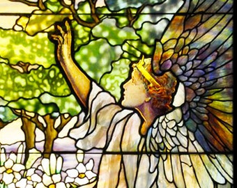 Digital DOWNLOAD Louis Comfort Tiffany's An Angel Orenco Originals Counted Cross Stitch Chart / Pattern