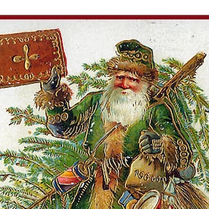 Digital DOWNLOAD Vintage Naturalist Father Christmas Santa Claus Orenco Originals Counted Cross Stitch Chart / Pattern