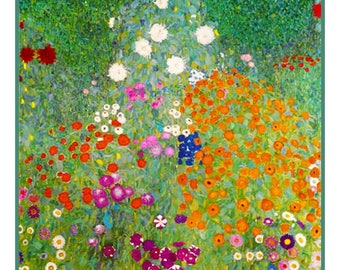 Digital DOWNLOAD Gustav Klimt's The Flower Garden Orenco Originals Counted Cross Stitch Chart / Pattern