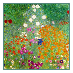 Digital DOWNLOAD Gustav Klimt's The Flower Garden Orenco Originals Counted Cross Stitch Chart / Pattern