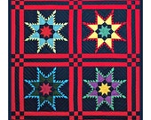 4 Feathered Stars inspired by an Amish Quilt Orenco Originals Counted Cross Stitch Chart Pattern