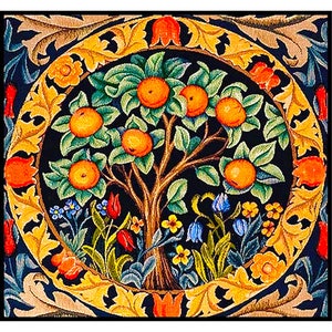 DIGITAL DOWNLOAD William Morris's Orange Tree detail Orenco Originals Counted Cross Stitch Chart/ Pattern