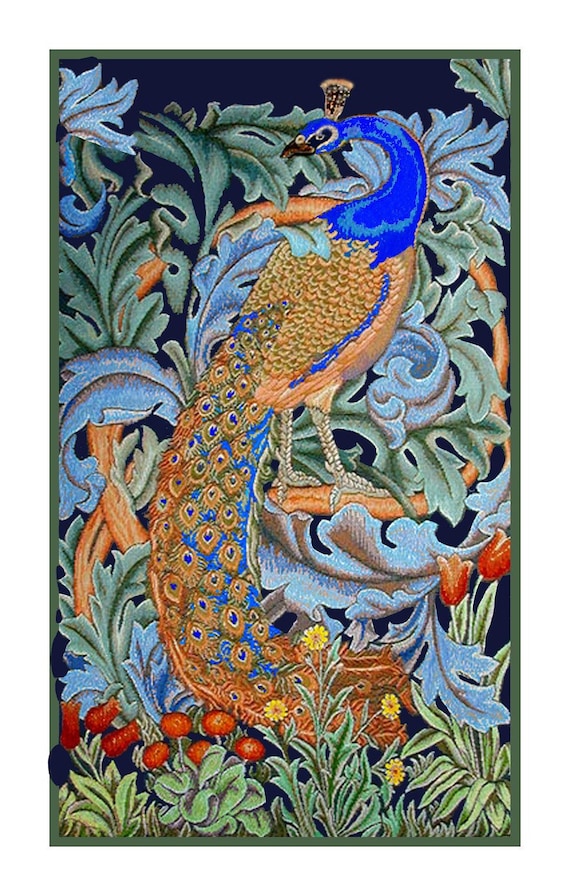 DIGITAL DOWNLOAD William Morris's Peacock Orenco Originals Counted