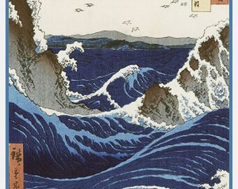 Digital DOWNLOAD Naruto Whirlpool by Japanese Artist Hiroshige Orenco Originals Counted Cross Stitch Chart / Pattern