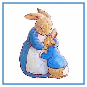 DIGITAL CHART Mama Hugs Peter Rabbit by Beatrix Potter Orenco Originals Counted Cross Stitch Chart / Pattern