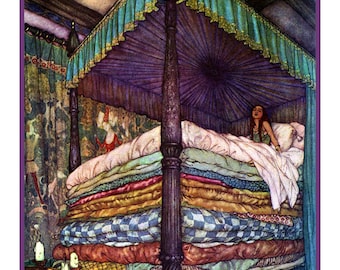 Digital DOWNLOAD Edmund Dulac's Fairytale The Princess and the Pea Orenco Originals Counted Cross Stitch Chart / Pattern