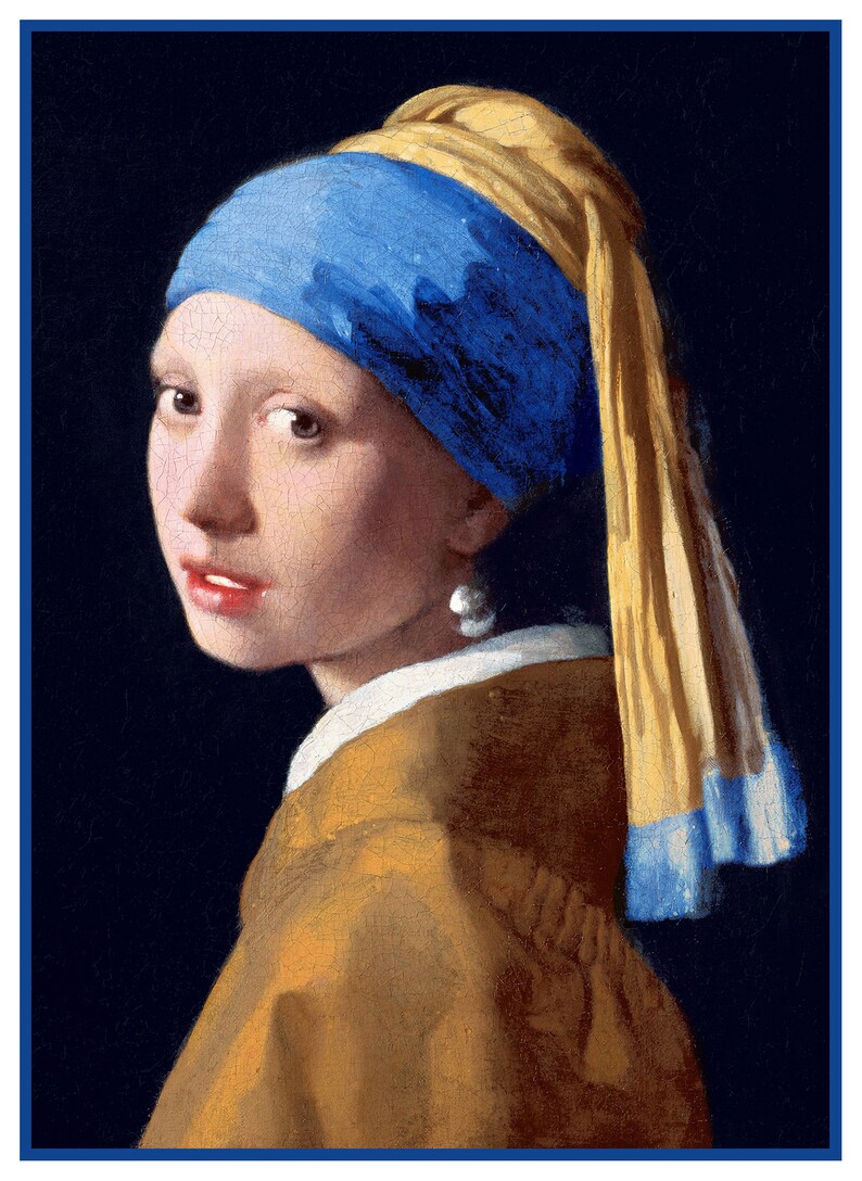 The Girl With the Pearl Earring Inspired by Dutch Artist Etsy