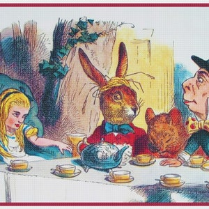 DIGITAL DOWNLOAD The Colorful White Rabbit .. Alice in Wonderland Orenco Originals Counted Cross Stitch Chart / Pattern-PDF