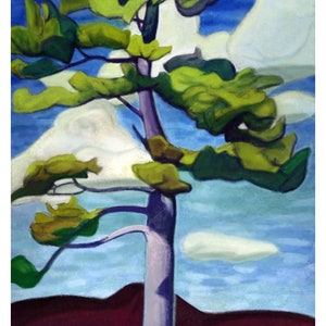 DIGITAL DOWNLOAD pdf  Jack Pine Tree- Canadian Landscape by Lawren Harris Orenco Originals Counted Cross Stitch Pattern