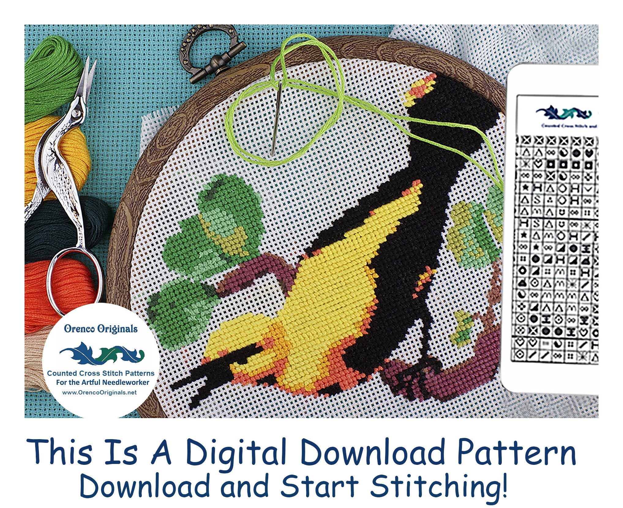 Riolis Starry Night Over The Rhone - Van Gogh - Cross Stitch Kit 1884
