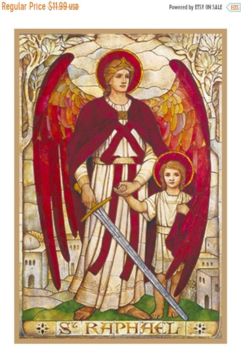 DIGITAL DOWNLOAD Archangel Raphael by Powell and Sons ( White Friars ...