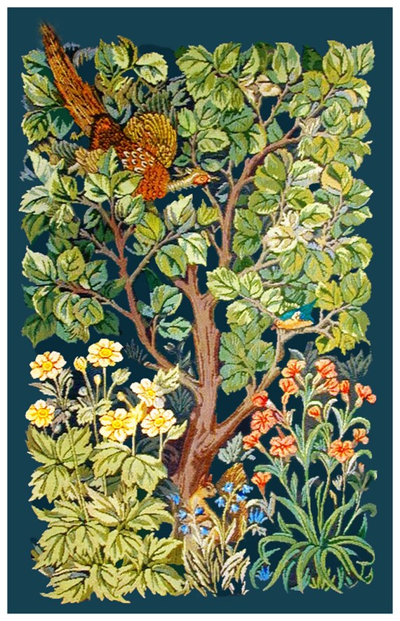 Orenco Originals William Morris Green Acanthus Detail Design Counted Cross Stitch Pattern Cross Stitch Needlework