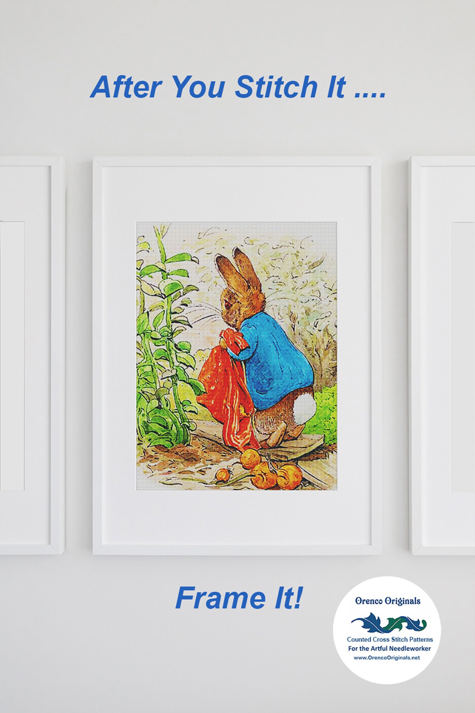 DIGITAL CHART Peter Rabbit in Garden With a Watering Can by Beatrix ...