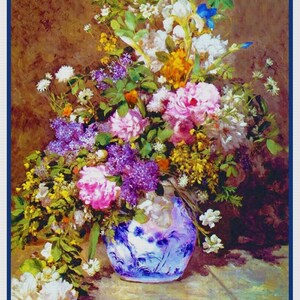 Digital DOWNLOAD Pierre Renoir's Spring Flower Bouquet Orenco Originals Pattern Keeper Compatible Counted Cross Stitch Chart / Pattern