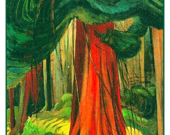 Digital DOWNLOAD Canadian Artist Emily Carr's Red Cedar Tree Orenco Originals Counted Cross Stitch Chart / Pattern