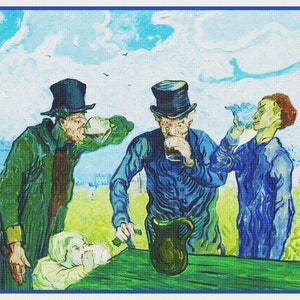 Digital DOWNLOAD Vincent Van Gogh Impressionist The Drinkers Orenco Originals Counted Cross Stitch Chart / Pattern