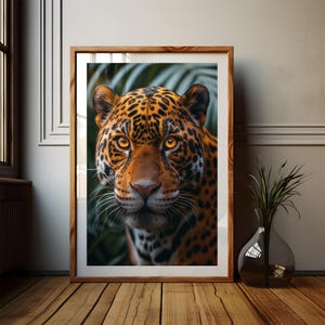 Jaguar Portrait Print: Exotic Jungle Animal Art (Digital Download)