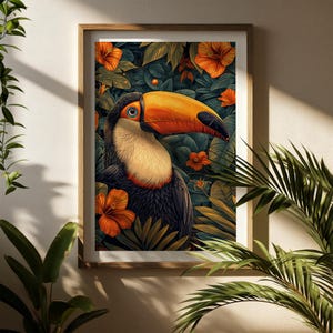 Toucan Print: Tropical Jungle Bird Wall Art (Digital Download)