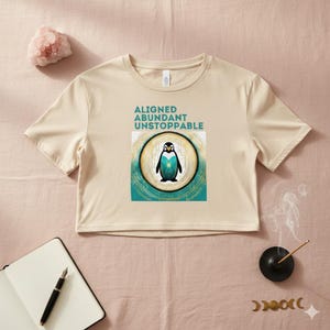 Aligned Abundant Unstoppable Crop Top: Love Alignment Affirmation Tee