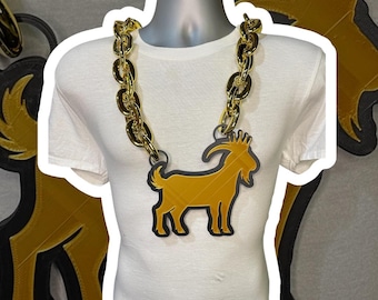 GOAT Metallic Fan Chain: Sports Team Logo, MVP Hype Turnover Touchdown Fantasy League