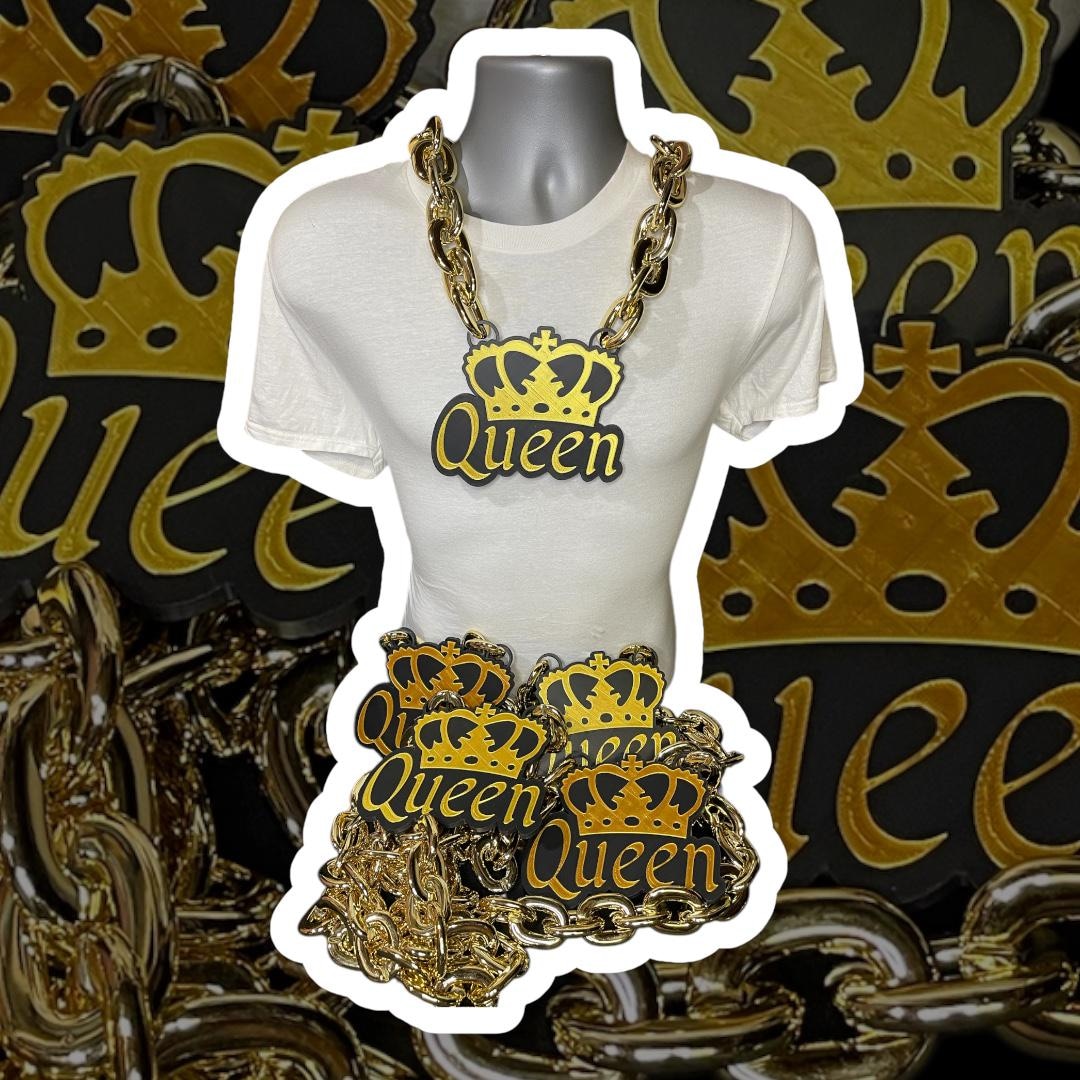 QUEEN Logo Chain - 3D Logo Fan Chain: Metallic Team Spirit Necklace - Etsy