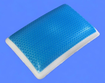 Cooling Gel Memory Foam Bed Pillow - Washable Cover, Orthopedic Support, 60x40x15 cm.