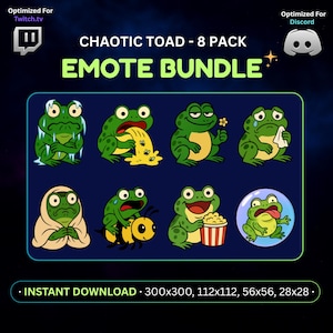 Funny Frog Emotes Pack: Meme Reactions for Twitch & Discord