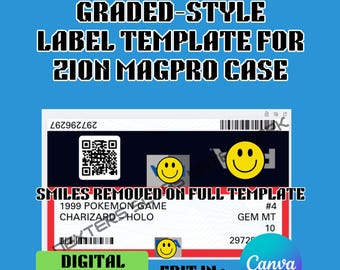 Etiqueta de tarjeta personalizada Zion MagPro con estilo graduado / Descarga digital editable