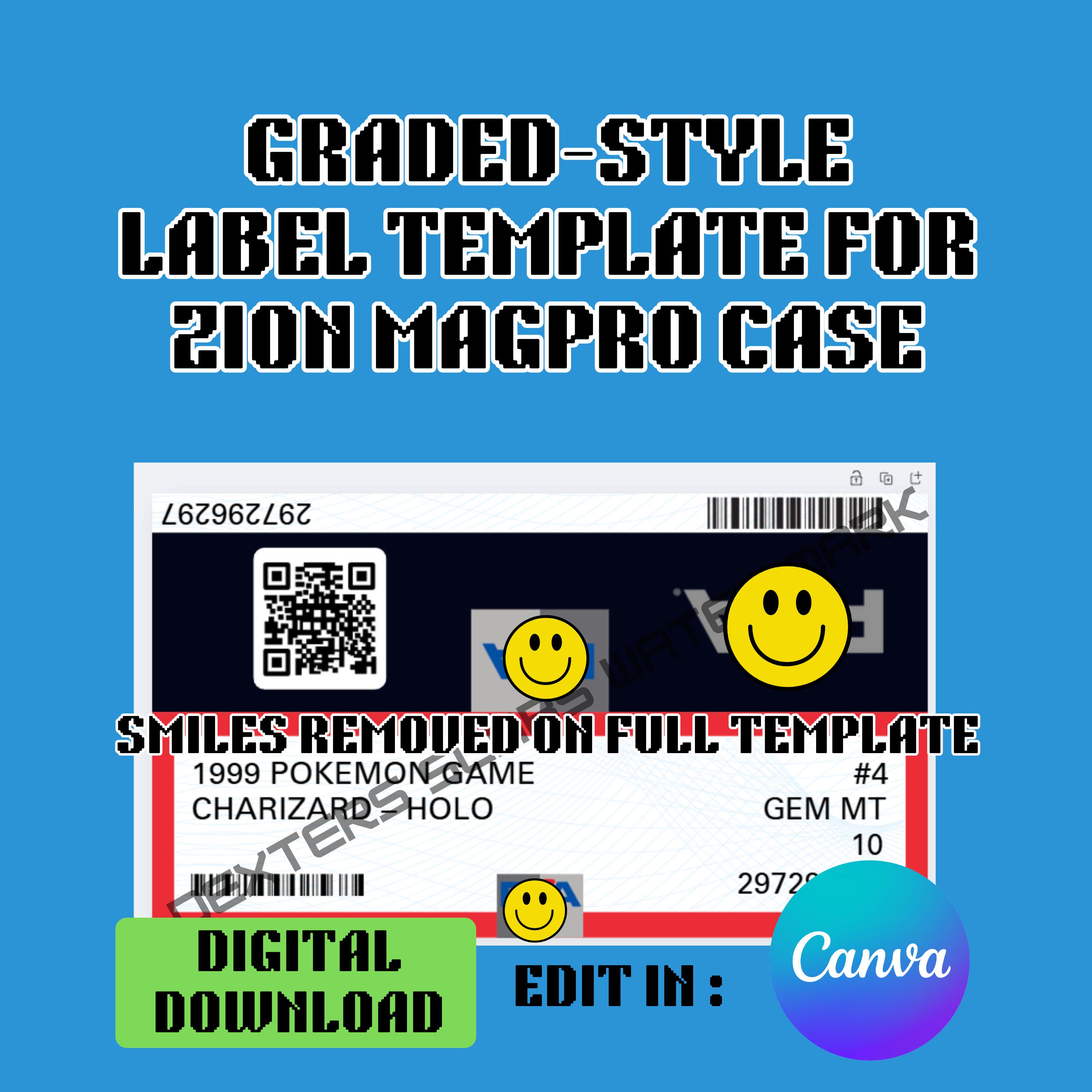 Zion Magpro Custom Graded-style Card Slab Label | Editable Digital Download  - Etsy Israel