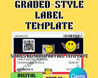 Aangepast label voor kaartplaat in stijl | Bewerkbare digitale download