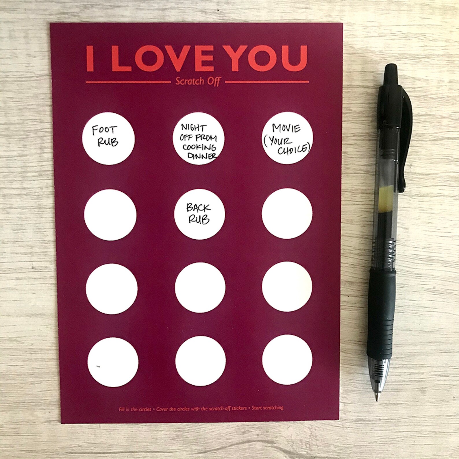 Scratch off Date Night/activity Card Etsy