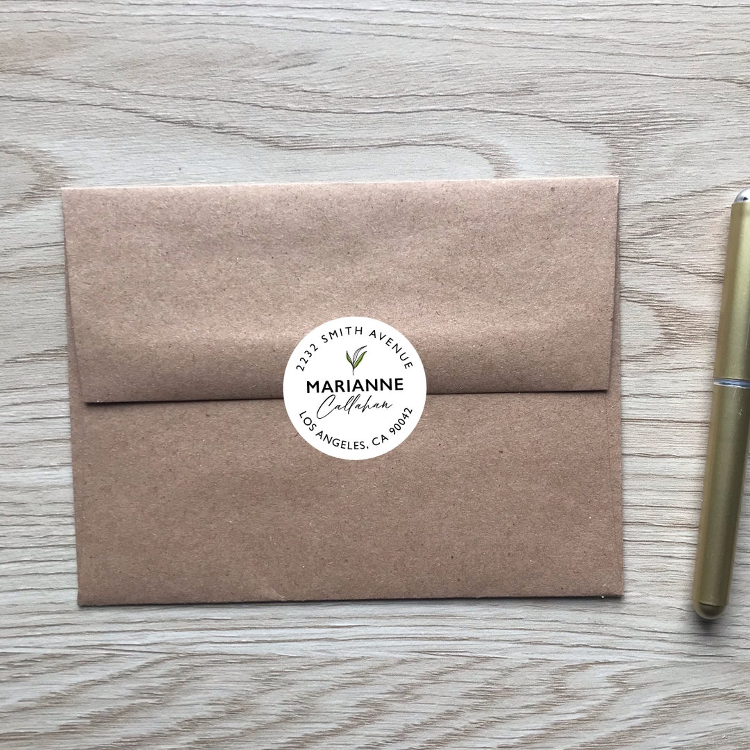 Personalized Address Labels Custom Address Stickers Round Etsy