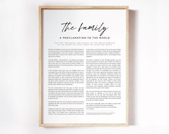 The Family Proclamation Digital Download | Church of Jesus Christ | LDS