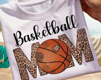 PNG de mamá de baloncesto, diseño de camiseta para el día del partido de mamá deportista, gráfico de sublimación de baloncesto