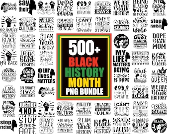 Black History Month PNG Bundle – African American Designs (Digital Download)
