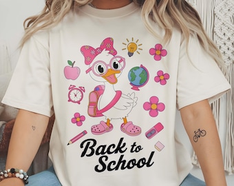 Back To School Teacher PNG - Funny Goose & Teacher-Student Reading Humor Sublimation Design | Printables