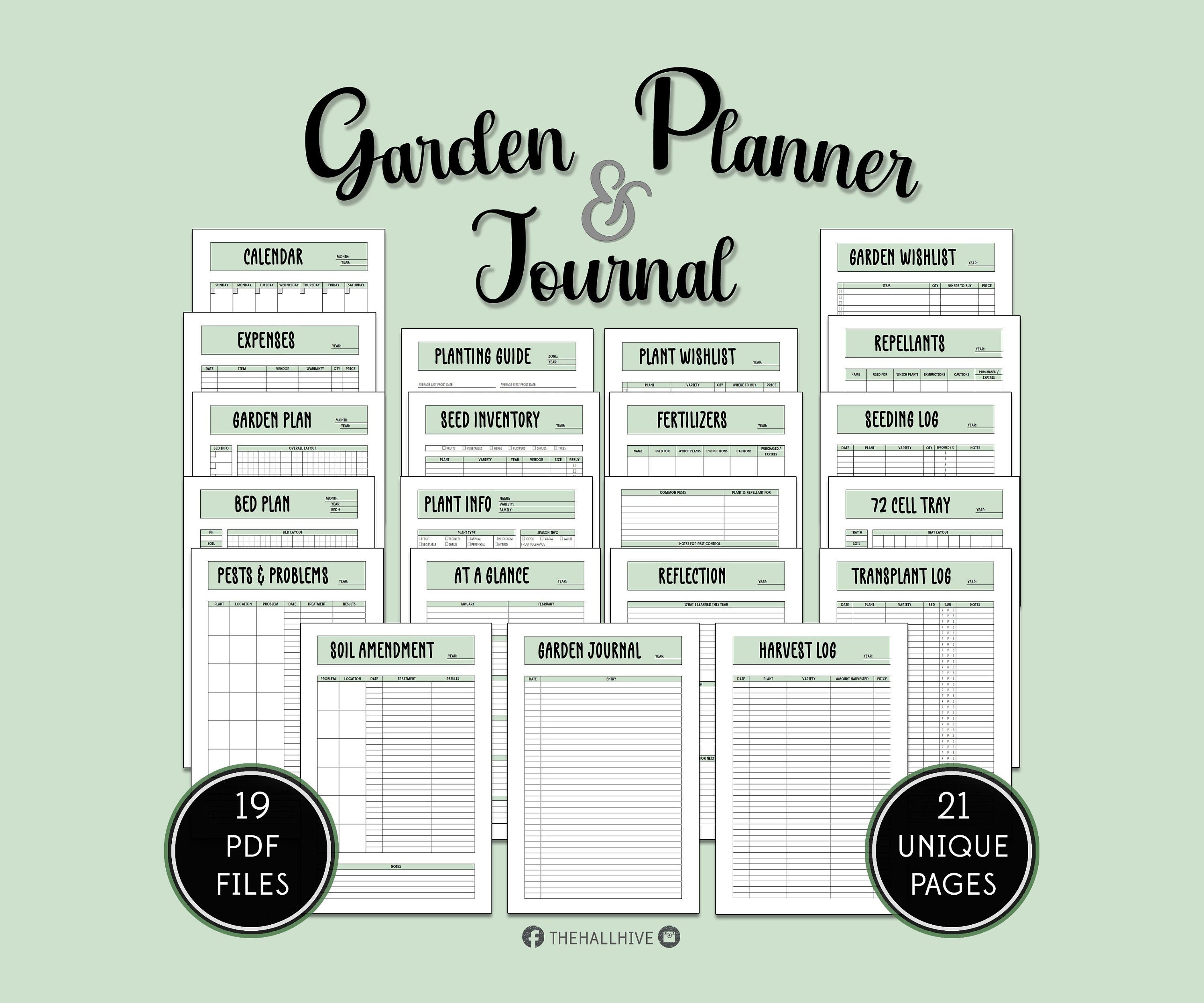 Complete Garden Planner & Calendar for Gardening PDF for Goodnotes ...