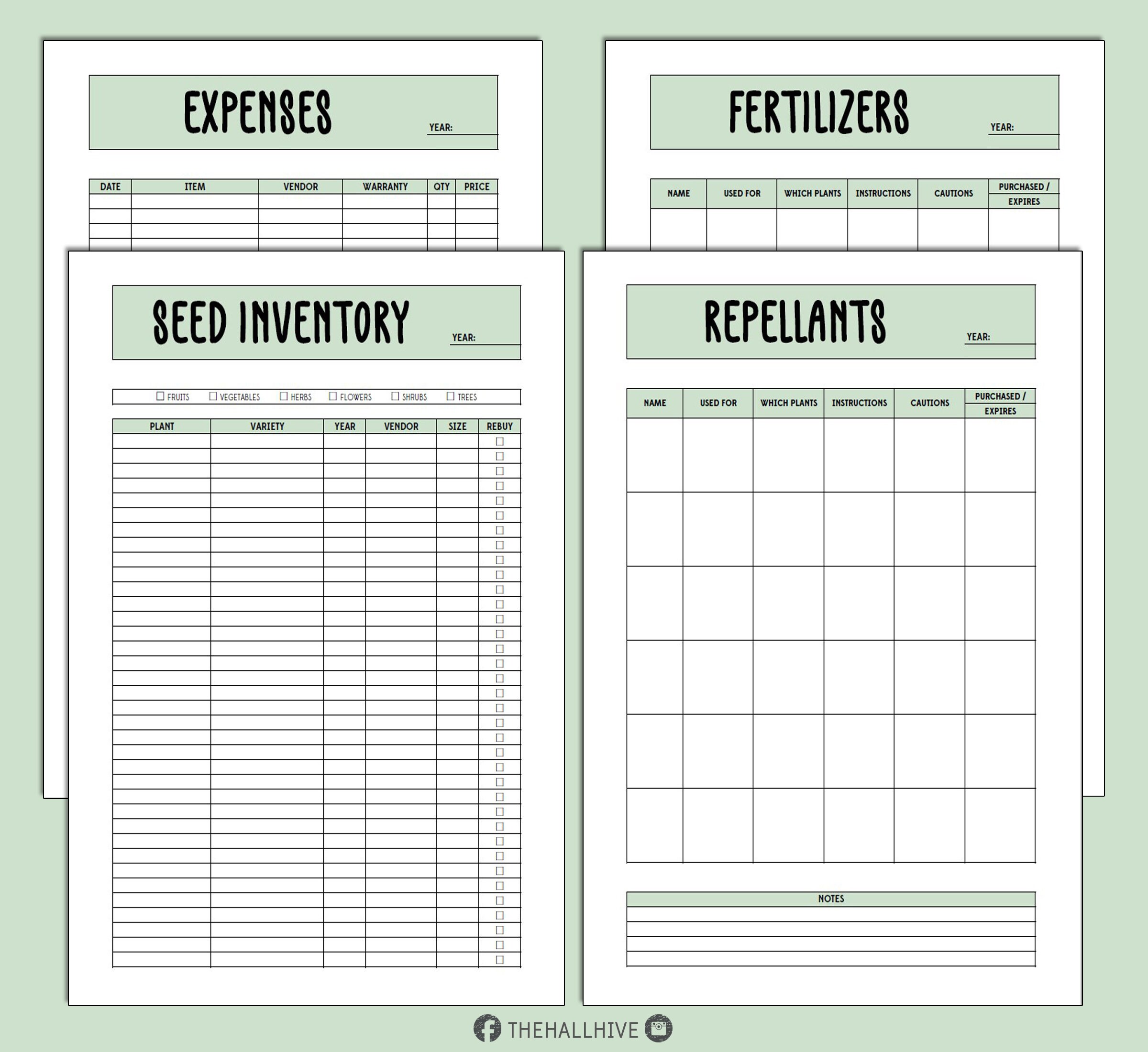 Complete Garden Planner & Calendar for Gardening PDF for Goodnotes ...
