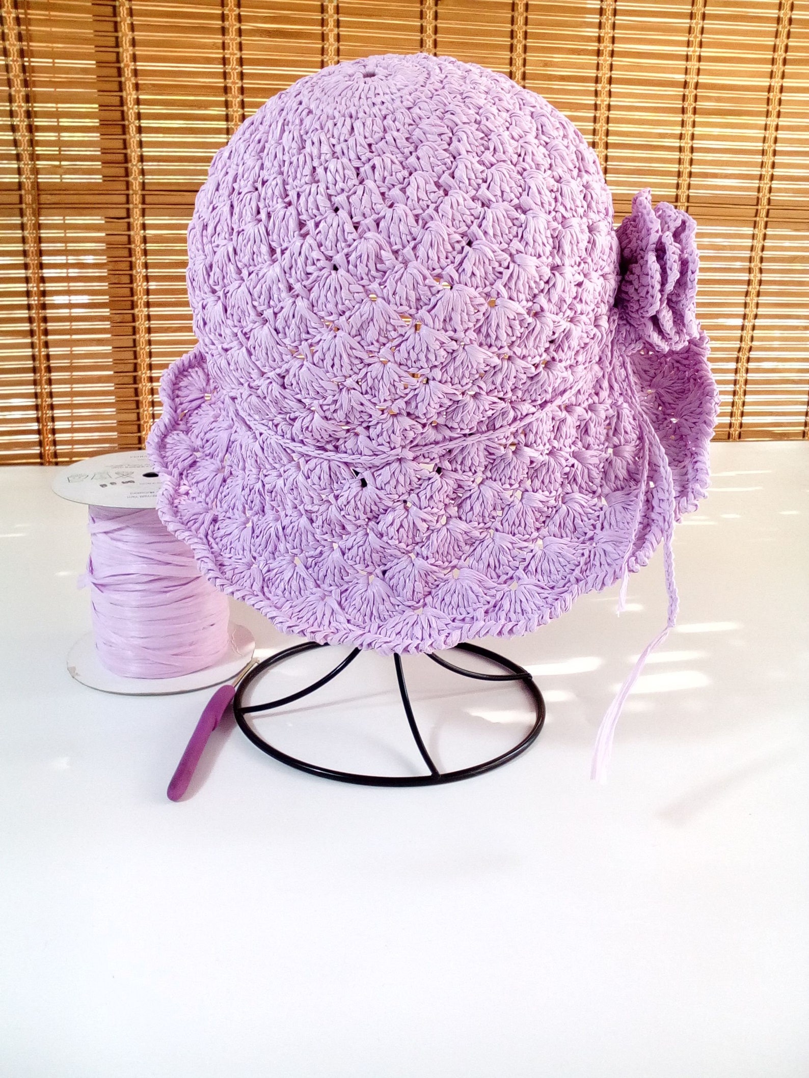 Crochet Straw Hat Summer Hat Beach Hat wide brim Hat Crochet Hat