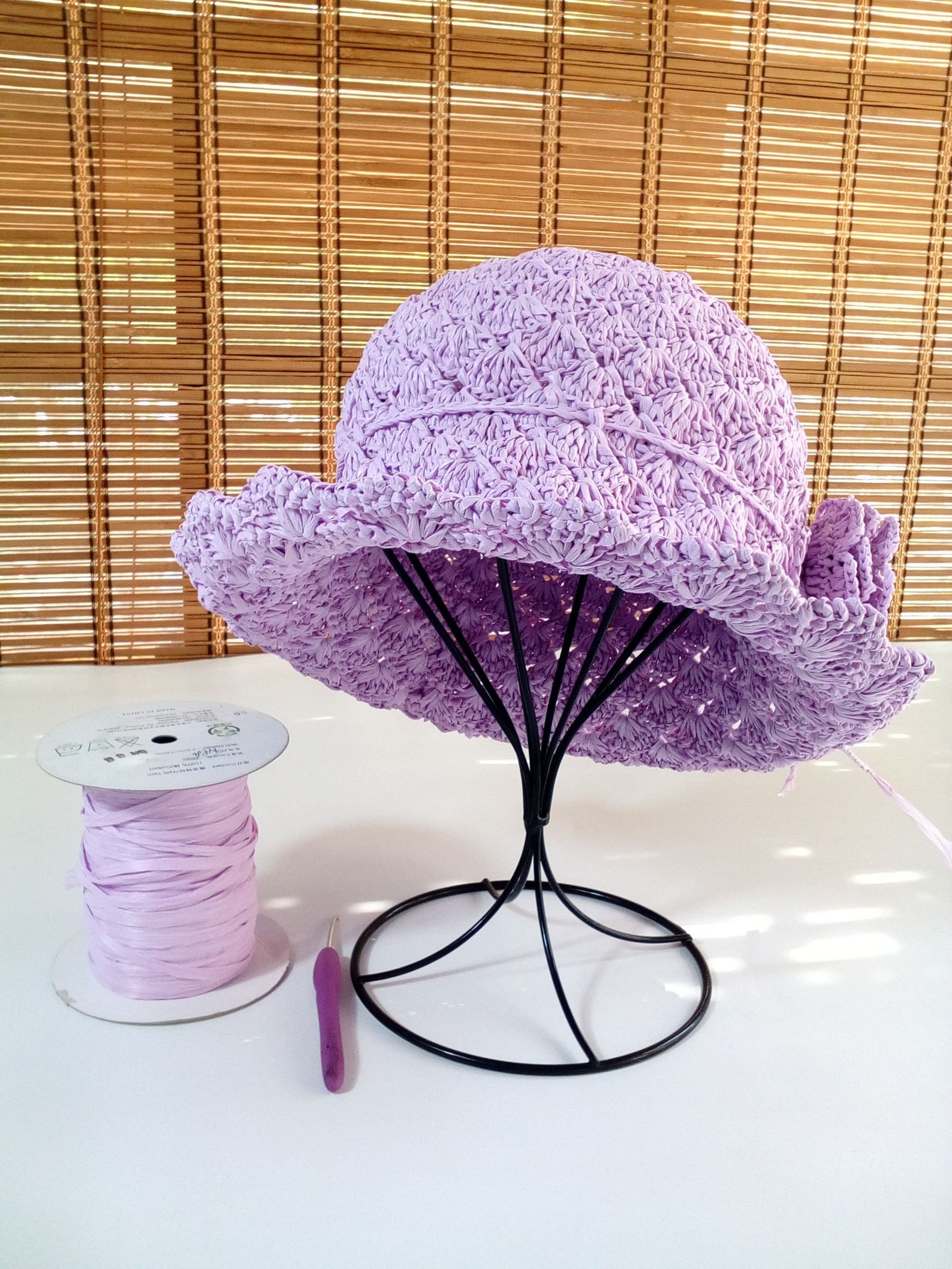 Crochet Straw Hat Summer Hat Beach Hat wide brim Hat Crochet Hat