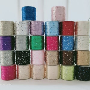 Sequined yarn, Sparkling  Yarn, Sequined thread, Accessories, Lace yarn,  Art yarn, Silvery yarn, 26colors