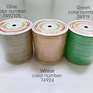 Crochet hat, bag yarn, Raffia yarn, Straw yarn,Crochet and Knit yarn, Green Series: Green, color number 74919, Olive, color number 7492105