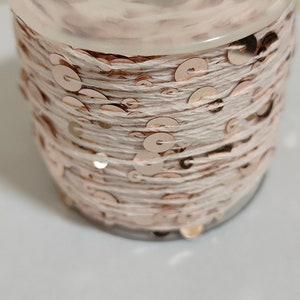 Double Sequins Cotton, Polyester, 6mm+3mm sequins, about 100m, 109yd
