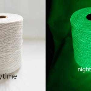 Glow in the dark yarn, thread white, 150m, about 195yards