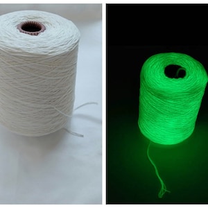 20 Pack Glow in the Dark Yarn for Crochet - 55 Yards Fluorescent Luminous  Scrubb