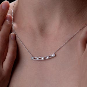 Sierlijke gouden ketting met zirkonia, minimalistische gelaagde hanger ketting, dagelijks sieraden cadeau voor haar, moderne ketting voor vrouwen