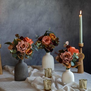 Set of 3 Bud Vase Bouquets l Mini Centerpiece l Keepsake Wedding Decor l Wedding Table Centerpiece l Bud Vase Mini Bouquet
