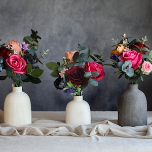 Wedding Table Centerpiece l Bud Vase Mini Bouquet l Set of 3 Bud Vase Bouquets l Mini Centerpiece l Keepsake Wedding Decor