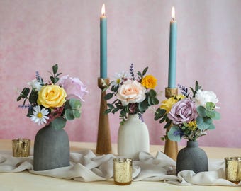 Bud Vase Bouquet Set (3) - Keepsake Artificial Wedding Centerpiece