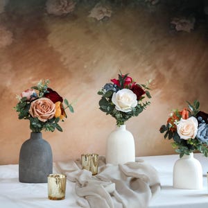 Set of 3 Bud Vase Bouquets Mini Bouquet l Mini Centerpiece l Bud Vase Mini Bouquet l Keepsake Wedding Decor